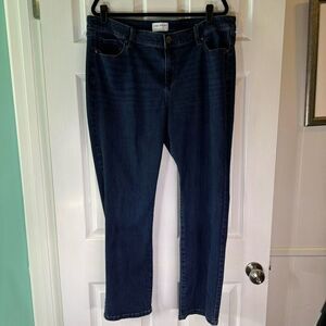 Lane Bryant Signature Fit Straight Leg Jean Mid-Rise Everyday Dark Wash Size 20